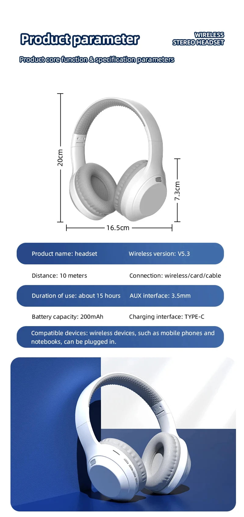 R10 Wireless Bluetooth 5.3 Gaming Earbuds - Ultra-Long Battery Life HiFi Stereo Headset