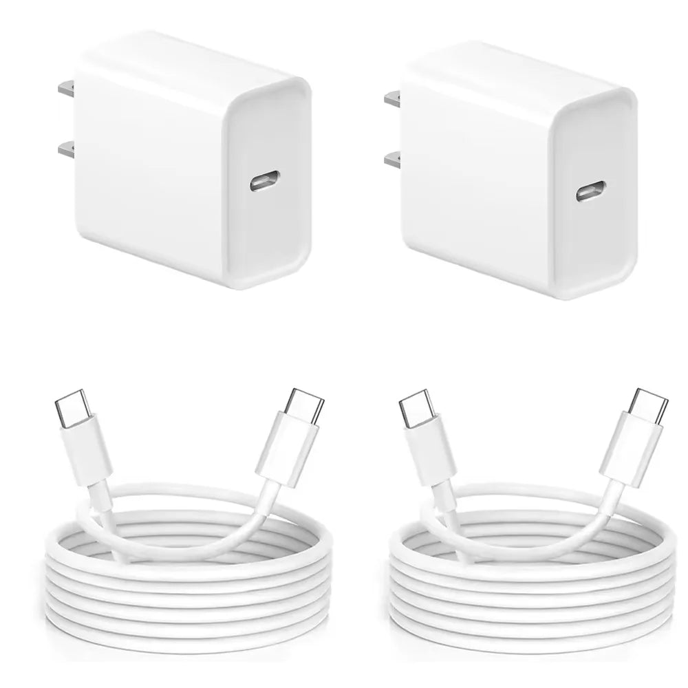 20W PD Fast Charger & USB-C Cable Set - Compatible with iPhone 15/16/17 Series