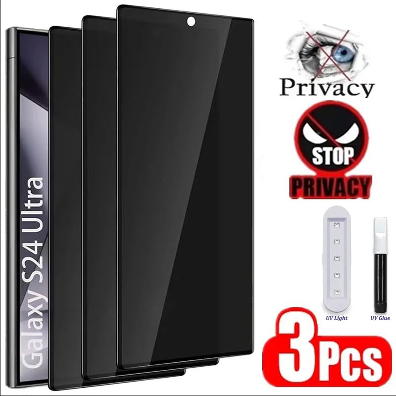 Premium UV Liquid Glue Privacy Tempered Glass for iPhone (15/16/17 Series)