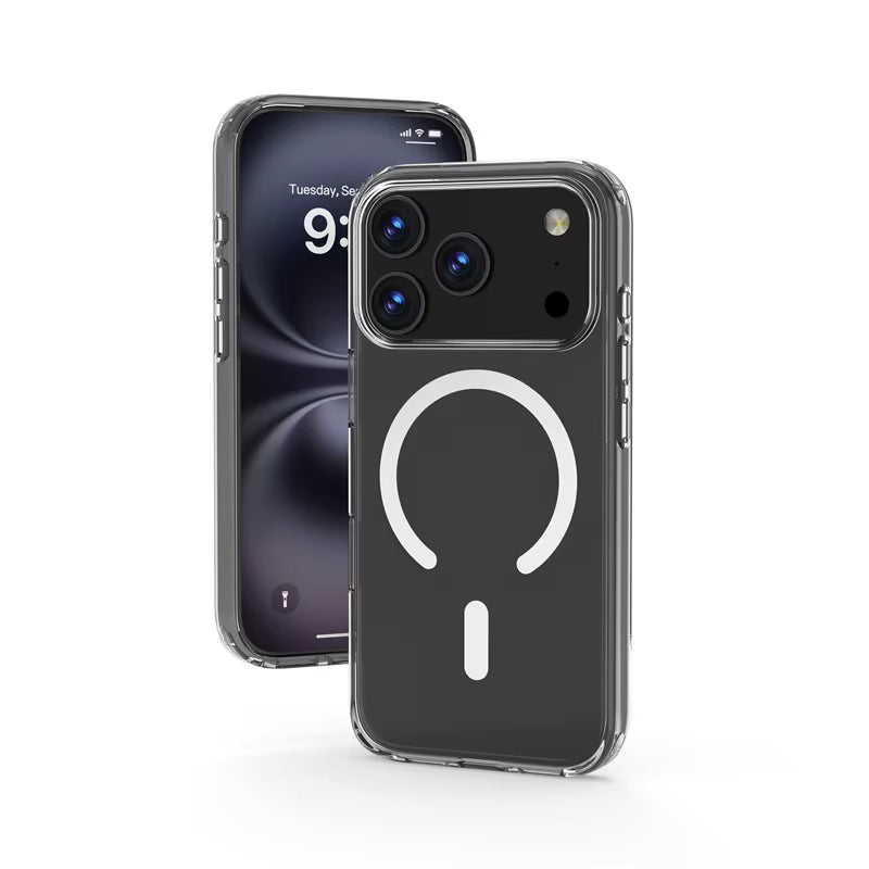Luxury Clear Magnetic Shockproof Case for iPhone 17 Series (Air/Pro/Pro Max) - Wireless Charging Compatible