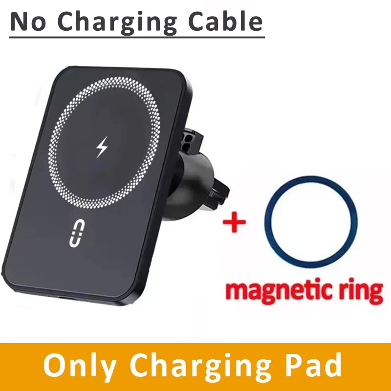 Magnetic Wireless Car Charger with MagSafe - Air Vent Phone Mount for iPhone 15/16/17 Series