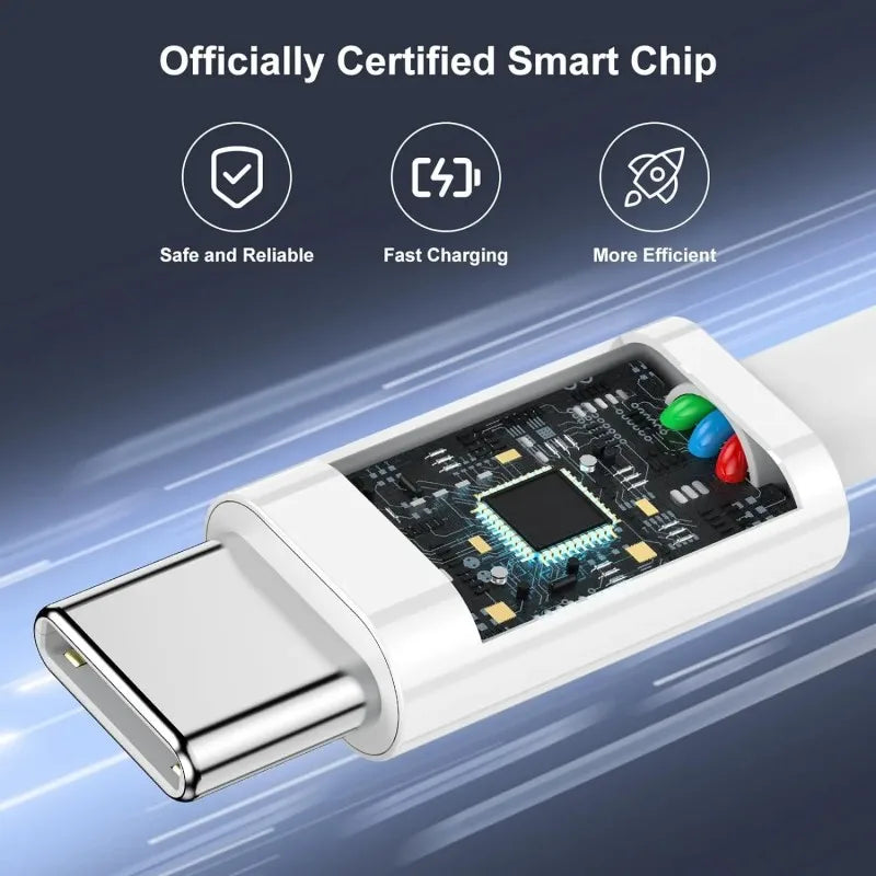 120W PD Fast Charging USB-C to USB-C Cable - High-Speed Data Sync for iPhone 15/16/17 Series (1M/2M)