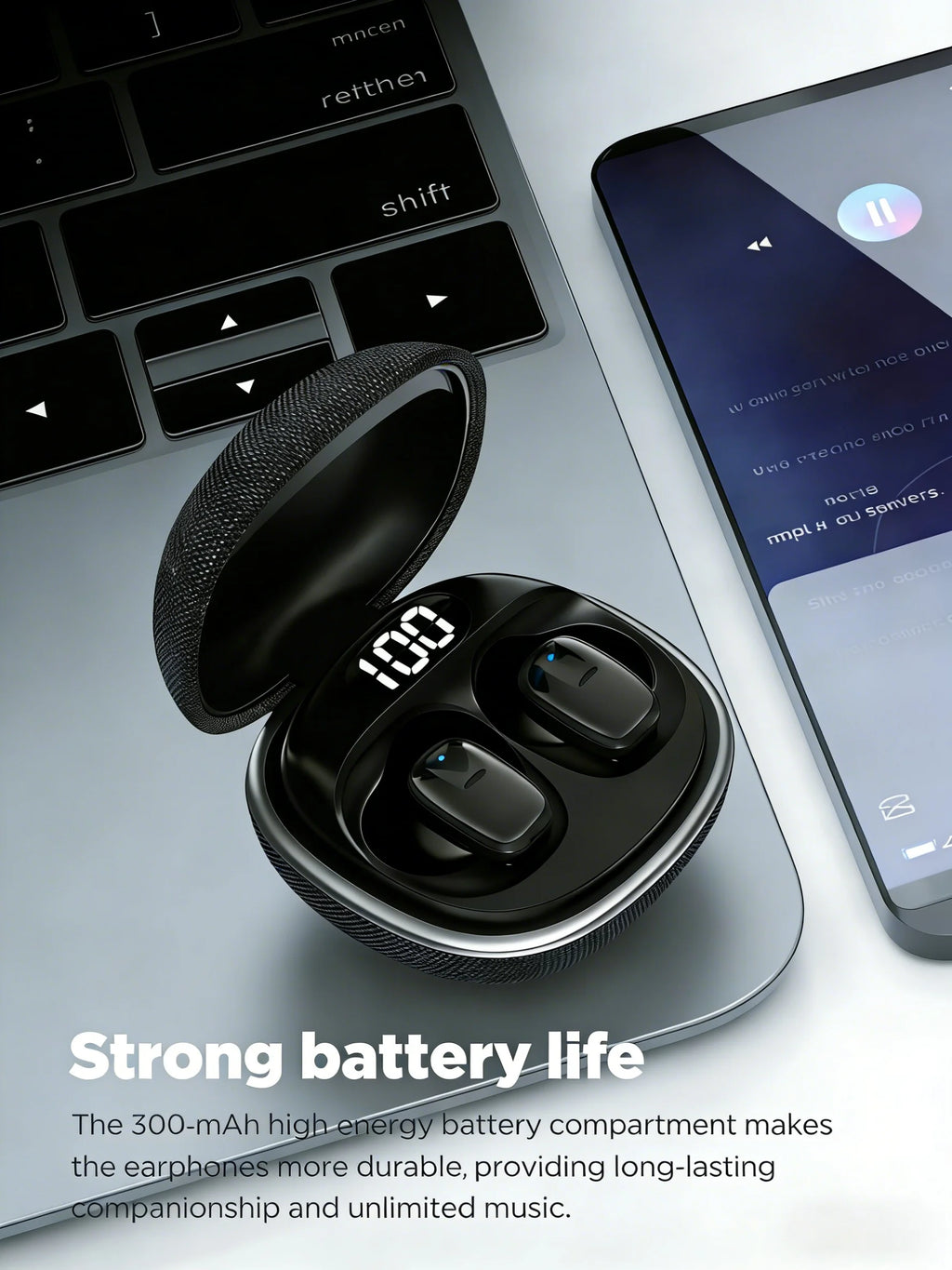 LX-5100 Wireless Gaming TWS Earbuds - Noise Cancelling Bluetooth Sports Headphones for iOS & Android
