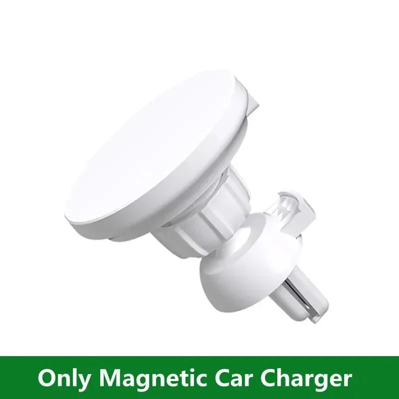 Magnetic Wireless Car Charger + MagSafe Ring Kit - Air Vent Phone Holder for iPhone 15/16/17 Series