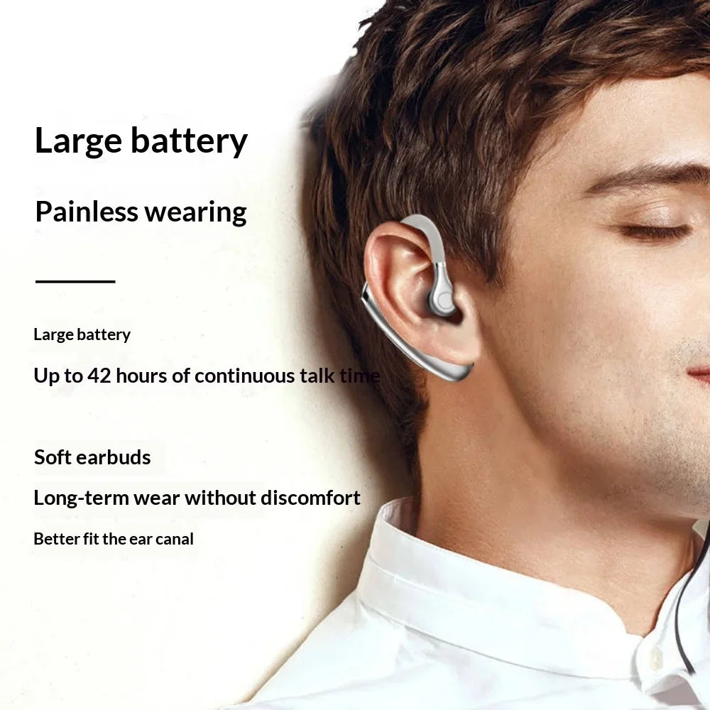 2025 Version Single Wireless Bluetooth Earphone – IPX7 Waterproof Sports & Driving Headset