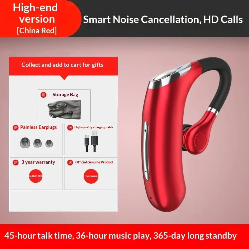 2025 Version Single Wireless Bluetooth Earphone – IPX7 Waterproof Sports & Driving Headset