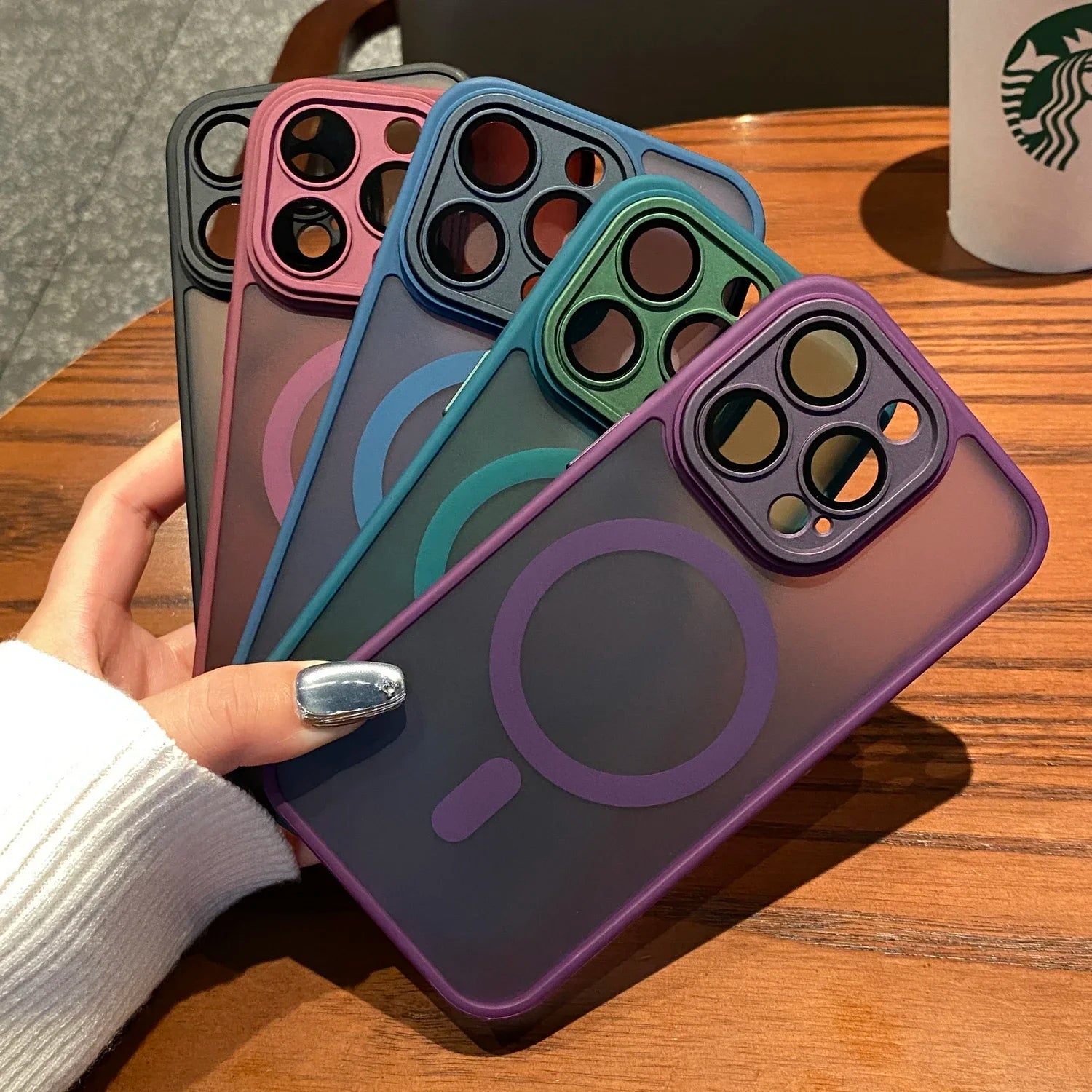 Luxury Matte Shockproof Magnetic Case for iPhone 16 & 15 Series - MagSafe Compatible