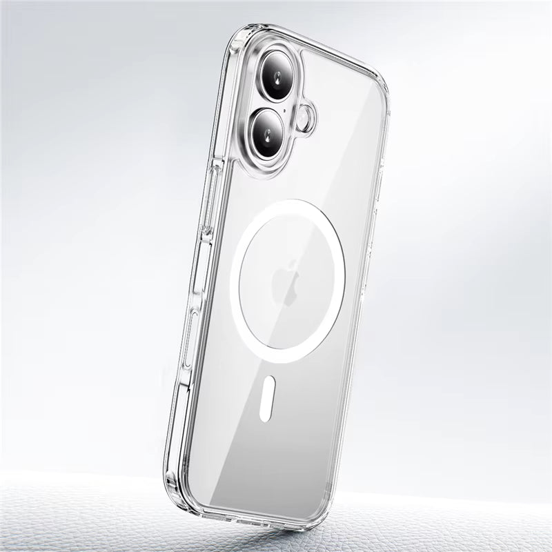 Luxury Clear Magnetic Shockproof Case for iPhone 17 Series (Air/Pro/Pro Max) - Wireless Charging Compatible