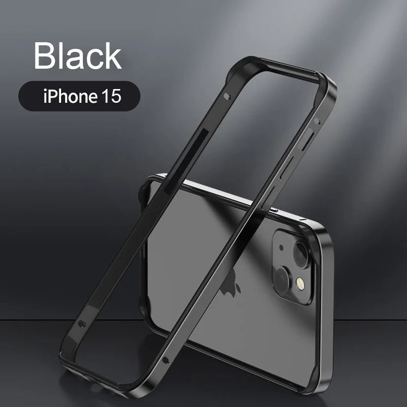 Hybrid Aluminum & Silicone Bumper Case for iPhone 15, 16 & 17 - Cooling Heat Dissipation Design