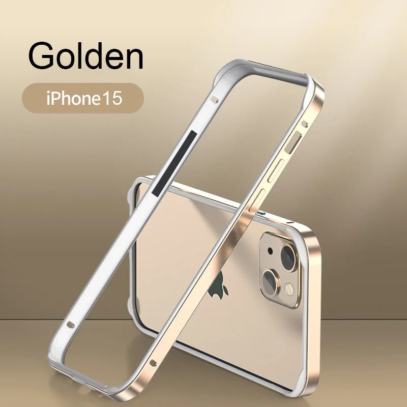Hybrid Aluminum & Silicone Bumper Case for iPhone 15, 16 & 17 - Cooling Heat Dissipation Design