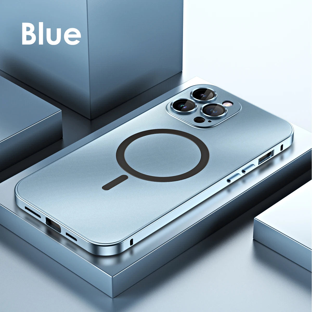 Aluminum Magnetic Bumper Case for iPhone 15, 16 & 17 - Integrated Lens Protection & MagSafe