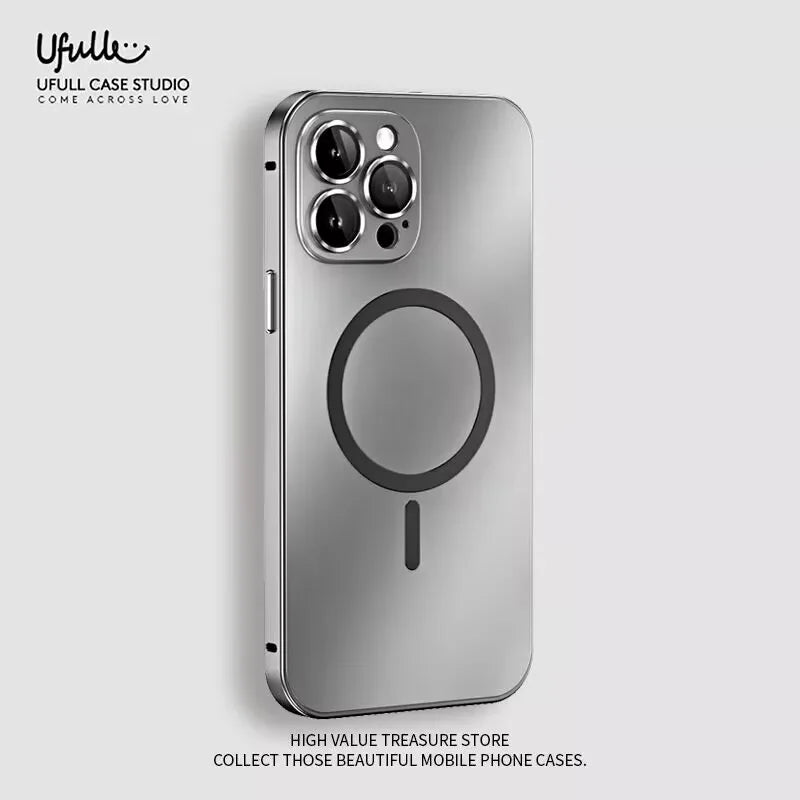 Aluminum Magnetic Bumper Case for iPhone 15, 16 & 17 - Integrated Lens Protection & MagSafe